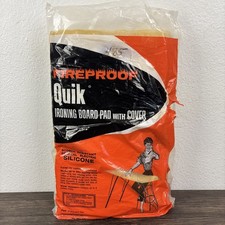 NOS Vintage Fireproof Quik Ironing Board Pad & Cover MCM 1950s Glass Wool Fiber