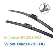 2,Wipers Blades 26" 16" for Genesis G80 2021-2025 All-seasons Front J-hook