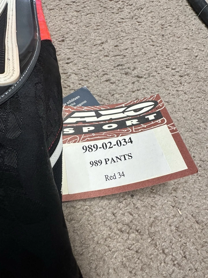 老式罕见 Axo 989 红色电机十字裤 34 码意大利制造全新旧库存 — 第 2/4 张图片