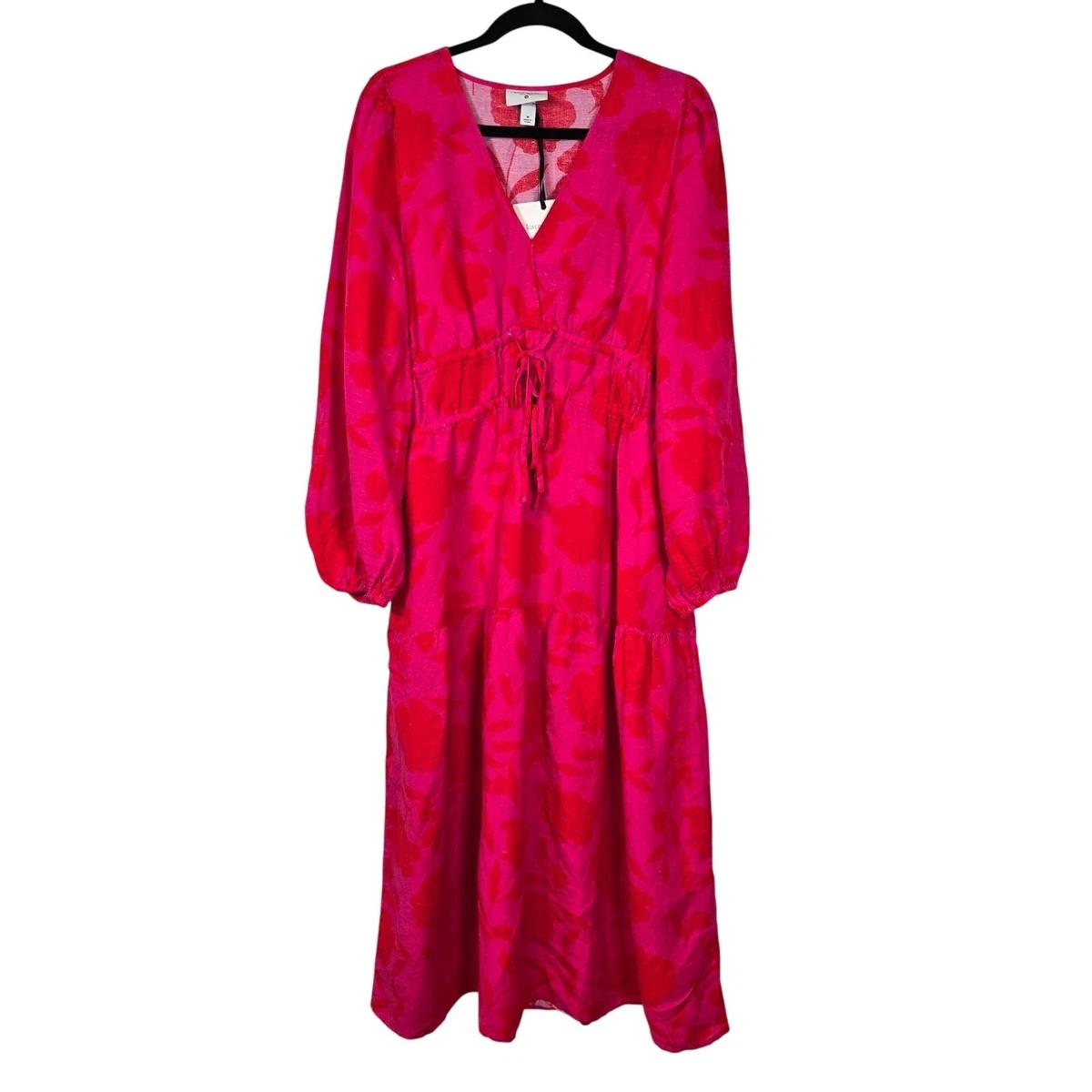 Linen Long Sleeve Floral Maxi Dresses for Women for sale | eBay