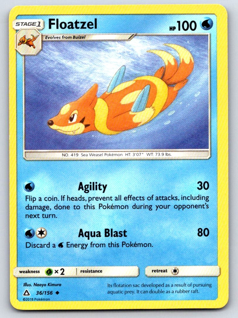 Floatzel 36/156 Uncommon Ultra Prism NM Pokemon TCG