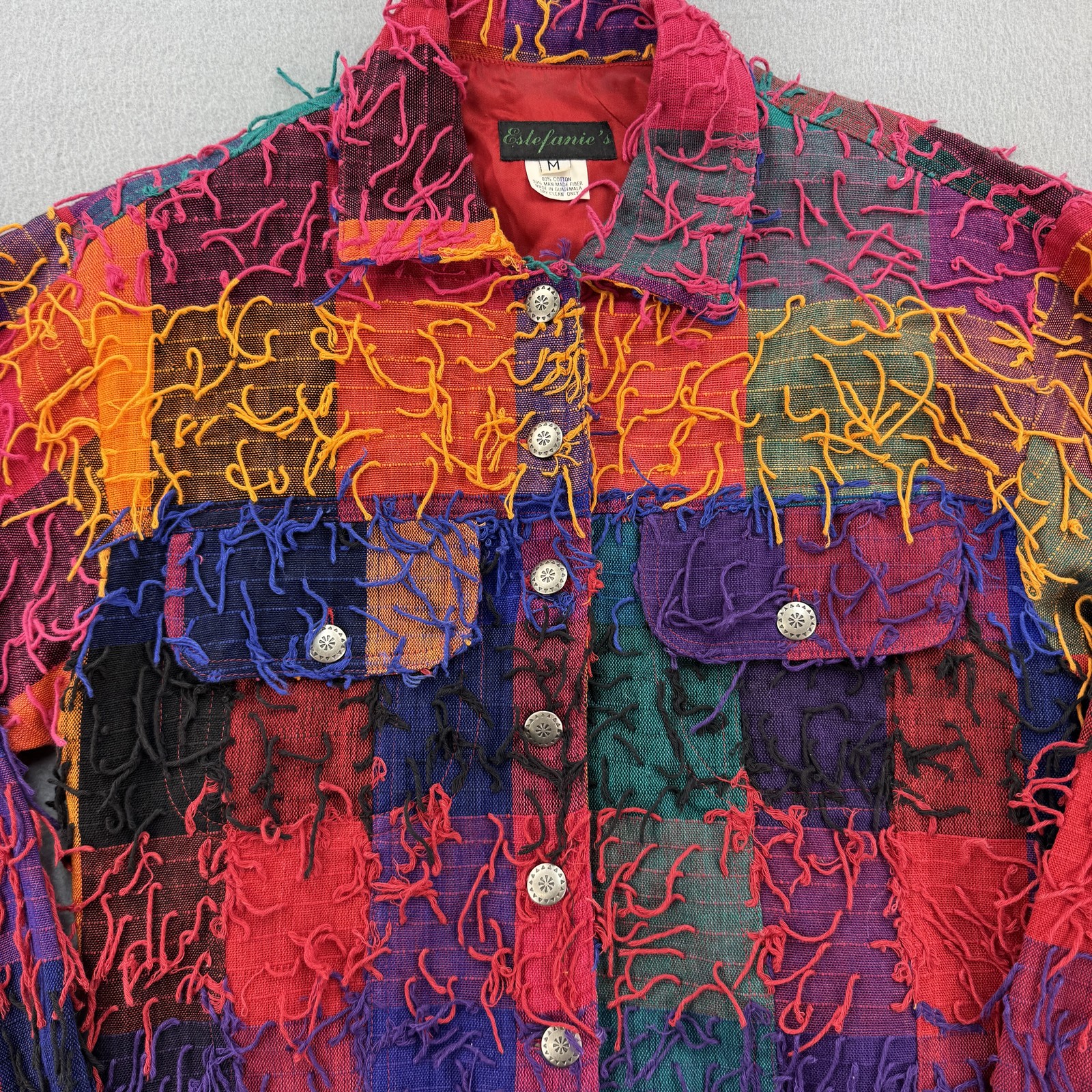 Estefanie’s Jacket Womens Medium Patchwork Textur… - image 2