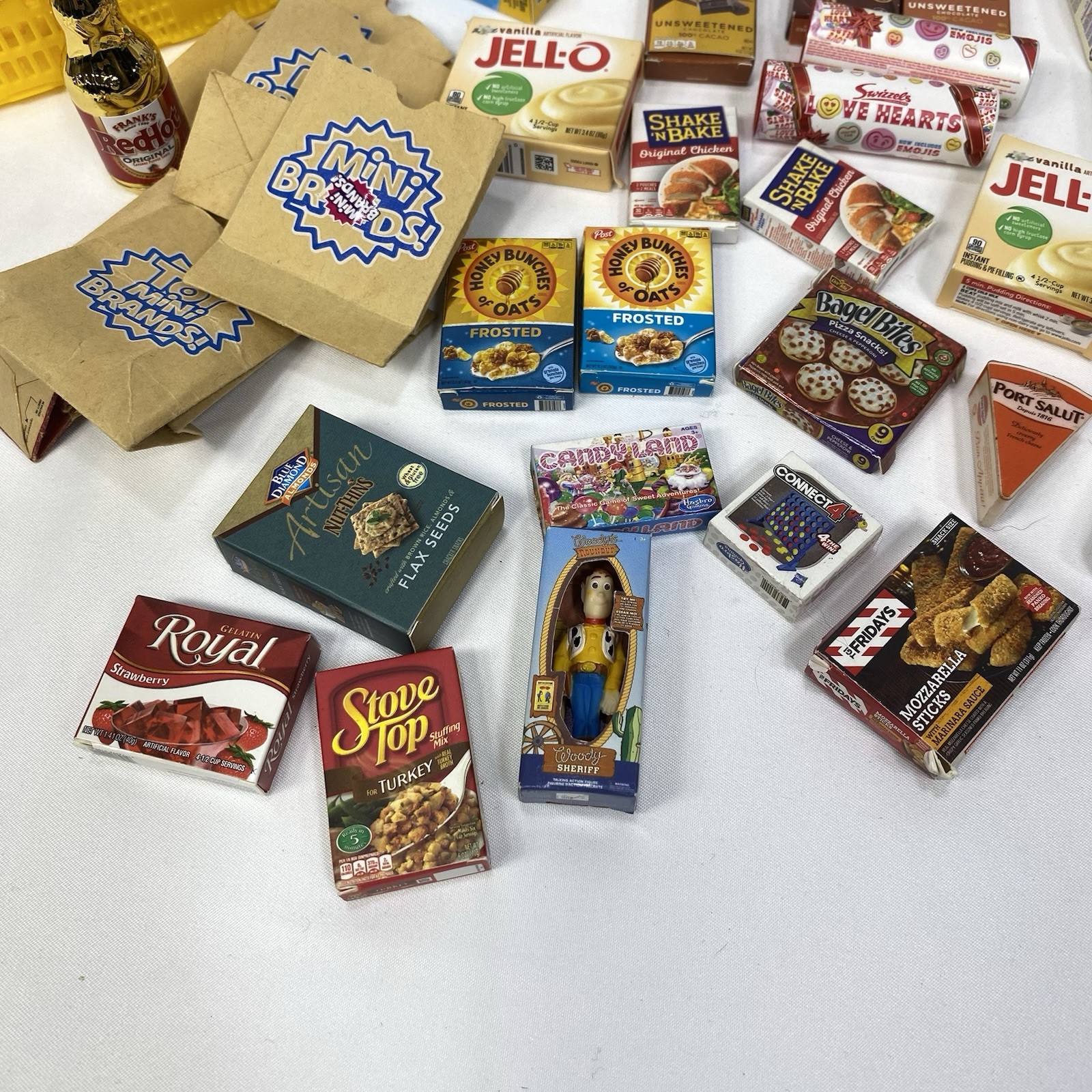 Zuru Mini Brands Toy Lot Of 72 Pieces Food Shopping Baskets Bags Some Duplicates