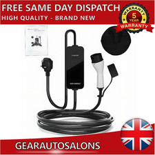 13A EV Charging Cable Type 2 Plug 3 Pin Electric Vehicle Car Charger Portable UK