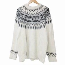 Rageblue Kyushin Fade Molle Knit Crew Pullover Long Sleeve Thick M White X Men'S