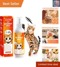 Cat Deterrent Spray to Stop Scratching Furniture- Natural No Scratch Spray fo...
