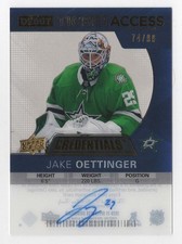 2020-21 Credentials Rookie Debut Ticket Access Auto Acetate Jake Oettinger 74/99