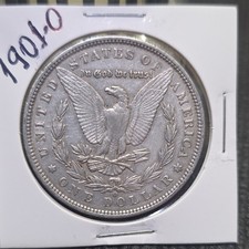 1901 o Morgan Silver Dollar $1 Coin New Orleans Circulated 0.9 Fineness