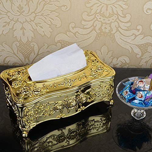 Luxurious Rose Tissue Box Holder, Stylish Bling Acrylic Tissue Box Cover Gold - Picture 5 of 7