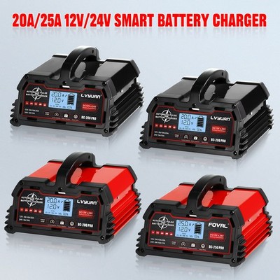 20A 25A 30A 40A Batterieladegerät für Auto KFZ 12V/24V Bleibatterie LiFePO4