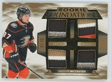 2021-22 Upper Deck The Cup Rookie Foundations Patch Mason McTavish 1/10 F-MM
