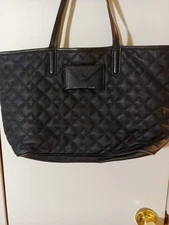 Mar Jacobs  Black Coated Leather Tote.