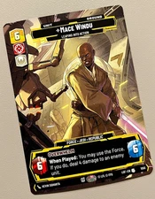 Star Wars Unlimited Mace Windu - Leaping Into Action Prestige Non-Foil SWU LOF