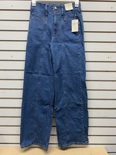 Universal Thread Women's Size 6R Blue High Rise Wide Leg Dark Wash Hippie NWT