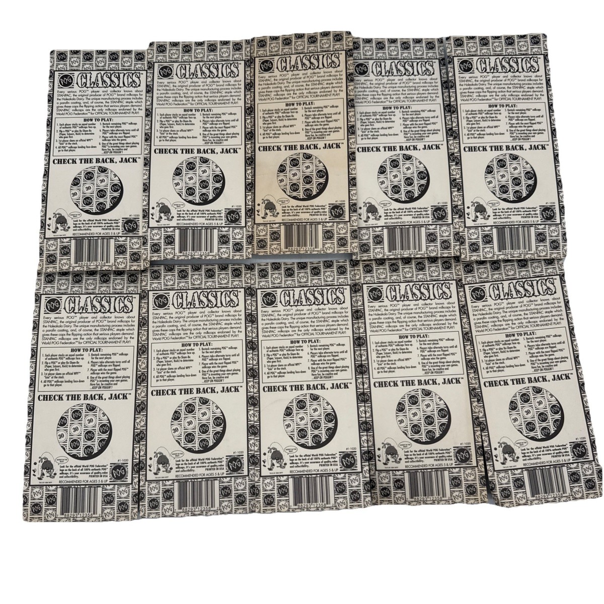 ポゴ　10個　まとめ売り Vintage POG Classics - 10x Sealed blister pack UNPUNCHED - Super