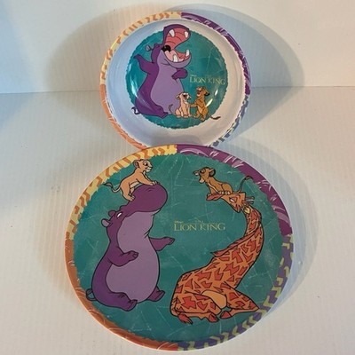 Disney The Lion King 90s Melamine Bowl & 8 Plate Simba Nala Hippo Zak Designs