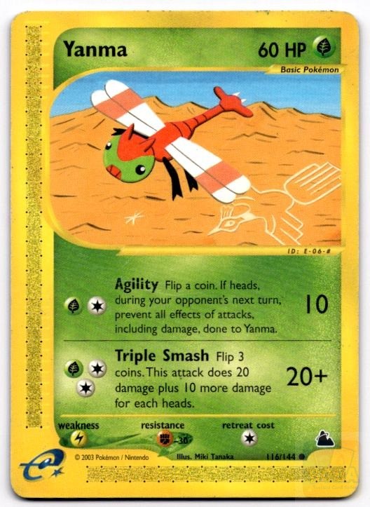 Yanma 116/144 Common Skyridge Pokemon Moderately Played