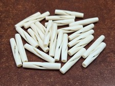 500 PCS WHITE CARVED BUFFALO BONE PIPE TUBE BEADING BEADS 1 1/2"