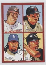 2009 Upper Deck Goudey 4-in-1 Red Travis Hafner Magglio Ordonez Jermaine Dye 0w8