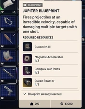 Arc Raiders Jupiter Blueprint Quick Delivery! Message For Other Items