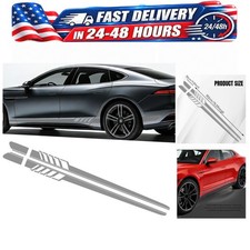 Car Side Body Decals Racing Stripe Stickers 2 Pcs Vinyl Door Graphic Kit