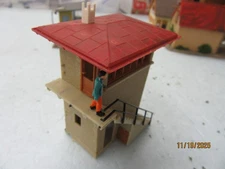 HO -  Faller Signal Box w/ People added 3" x 2" x 3"