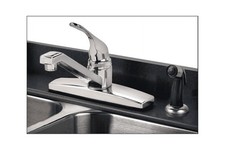 Traditional One Handle Kitchen Faucet W/ Deck Mount Side Sprayer Chrome