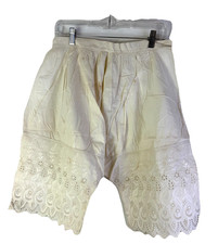 Antique Vintage Victorian Edwardian Bloomer Lace Hem Bottoms C. 1900s Small