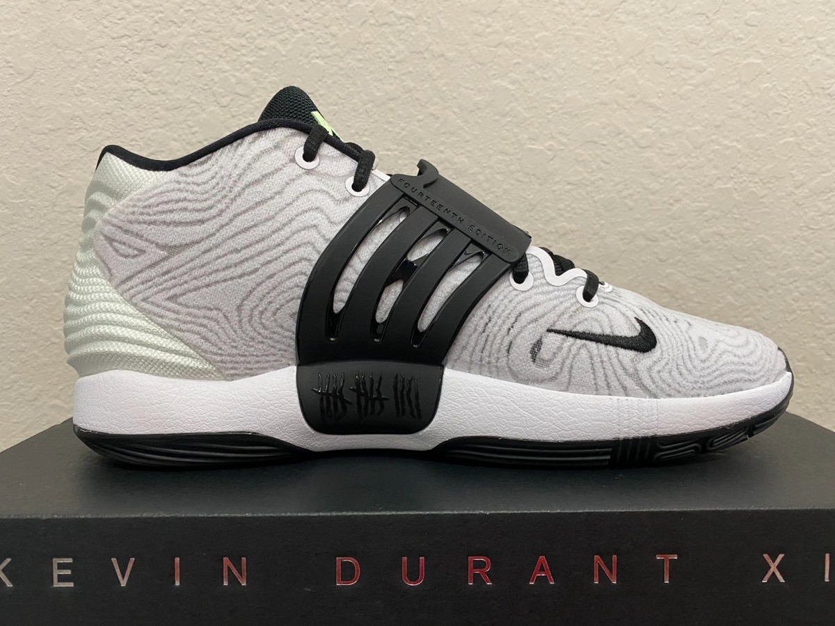 Nike KD14 TB White Black Vapor Green KD 14 Kevin Durant 
