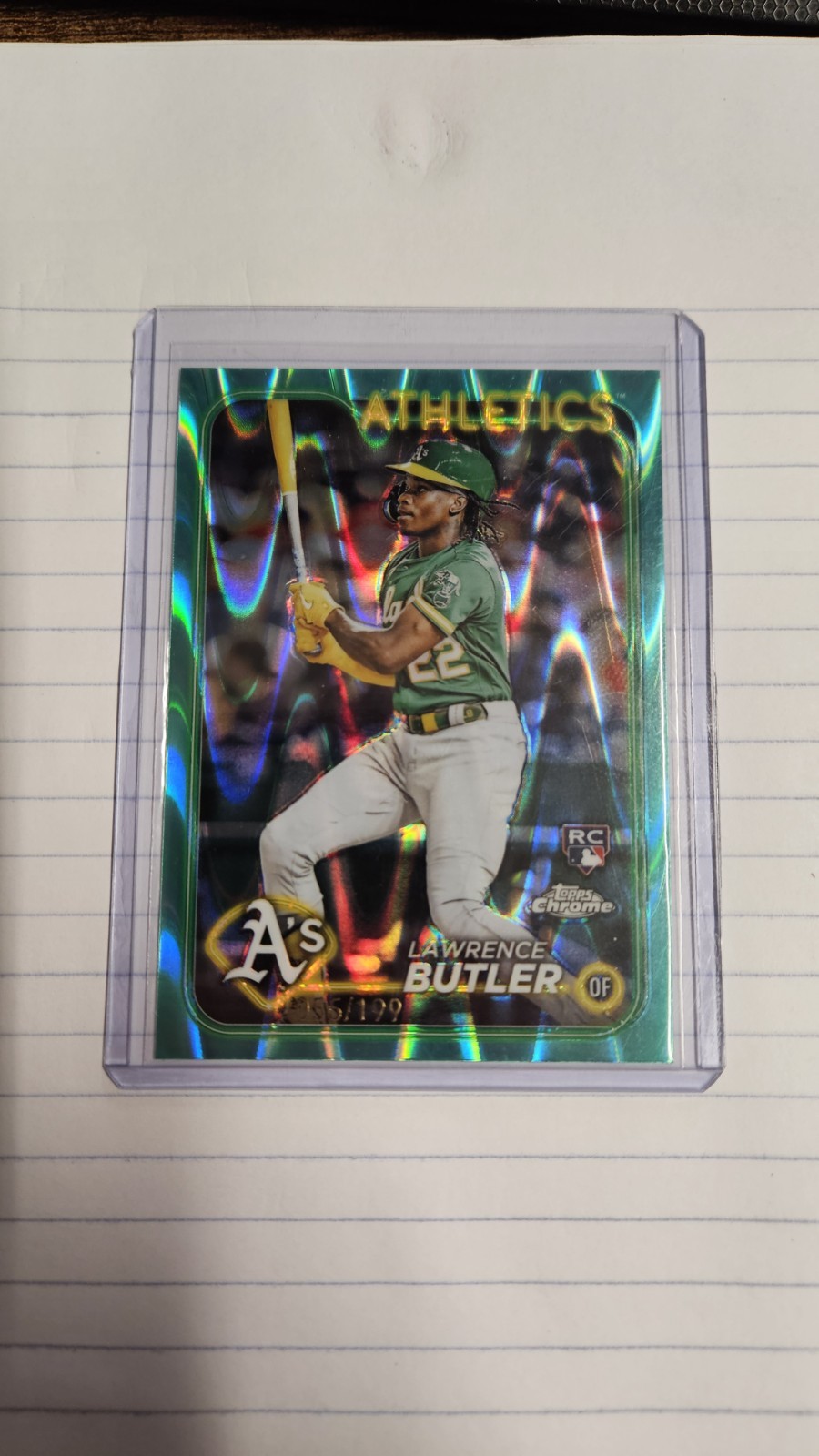 2024 Topps Chrome - Lawrence Butler #5 Aqua Raywave Refractor /199 Rookie Card