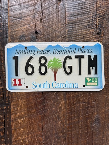 VTG 2000 South Carolina License Plate Tag Smiling Faces Beautiful Places 168GTM