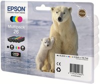 Epson 26 / T2616 Schwarz, Cyan, Magenta, Gelb Druckerpatronen, 4Er-Set