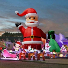 20 26 33 40FT Giant Christmas Inflatable Santa Claus Xmas Yard Lawn Decoration