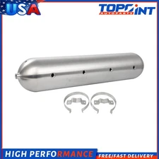 For Air Tank Air Ride Suspension System 33"Seamless 9 Port 5 Gallon Raw Aluminum