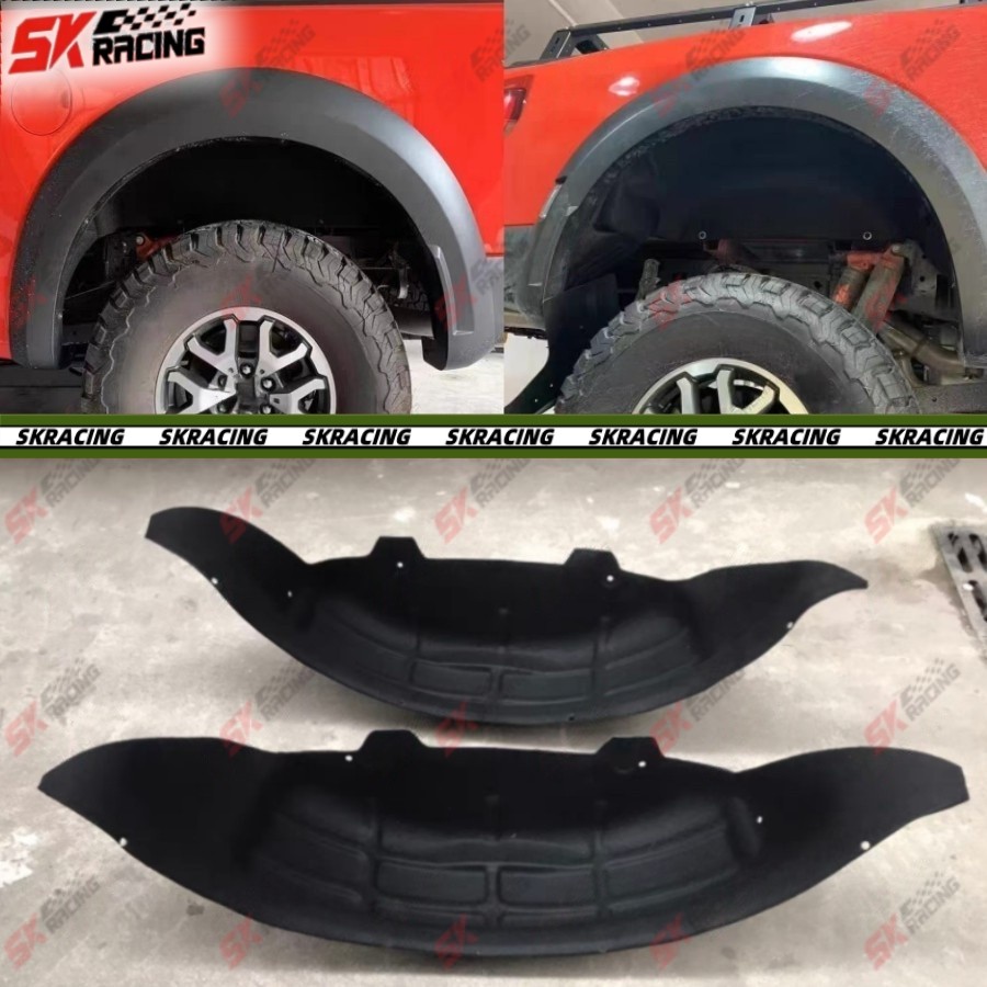 Black For Ford F-150 15-20 21-23 Wheel Well Guards Liners Inner Fender Mud Flaps