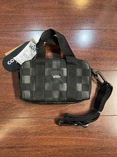Vans Block Wallet Bag Small Crossbody Mini Clutch Black Checker Shoulder Strap