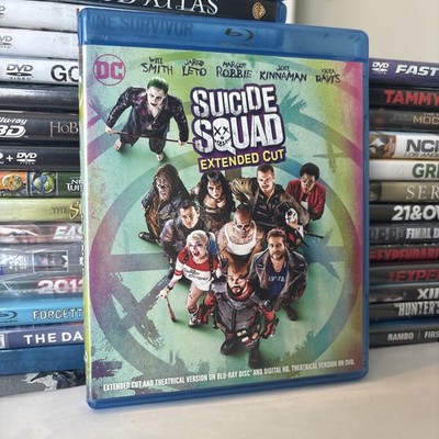 Suicide Squad: Extended Cut (Blu-ray, DVD, 2016) Used Good Combine Shipping - F