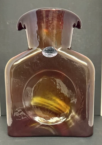 Blenko Glass Water Bottle 384 - Limited Edition - Black Cherry