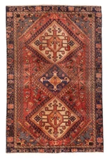 4'2" x 6'3" Vintage Hand Knotted Area Rug Traditional Oriental Wool Carpet