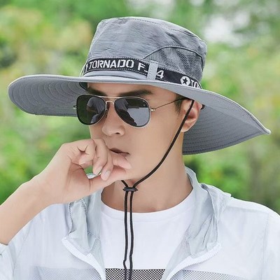 Breite Krempe Sonnenhut UV-Schutz Bucket Cap für Wandern Camping Angeln Safari