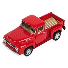 RI Novelty - Pull Back Die-Cast Metal Vehicle - 1956 FORD F-100 PICKUP (Red)
