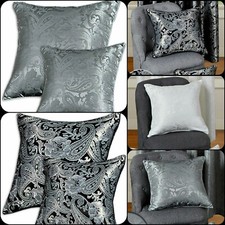 NEW HOME DECORATION NEW JACQUARD CUSHION COVERS OR FILLED cushion FREE P&P DEAL*