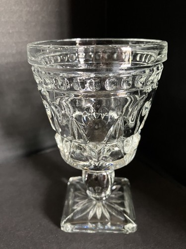 Set of 6 VTG MCM Indiana Glass Colony Park Lane 4-1/2” Clear WINE Glasses MINT - Picture 4 of 7