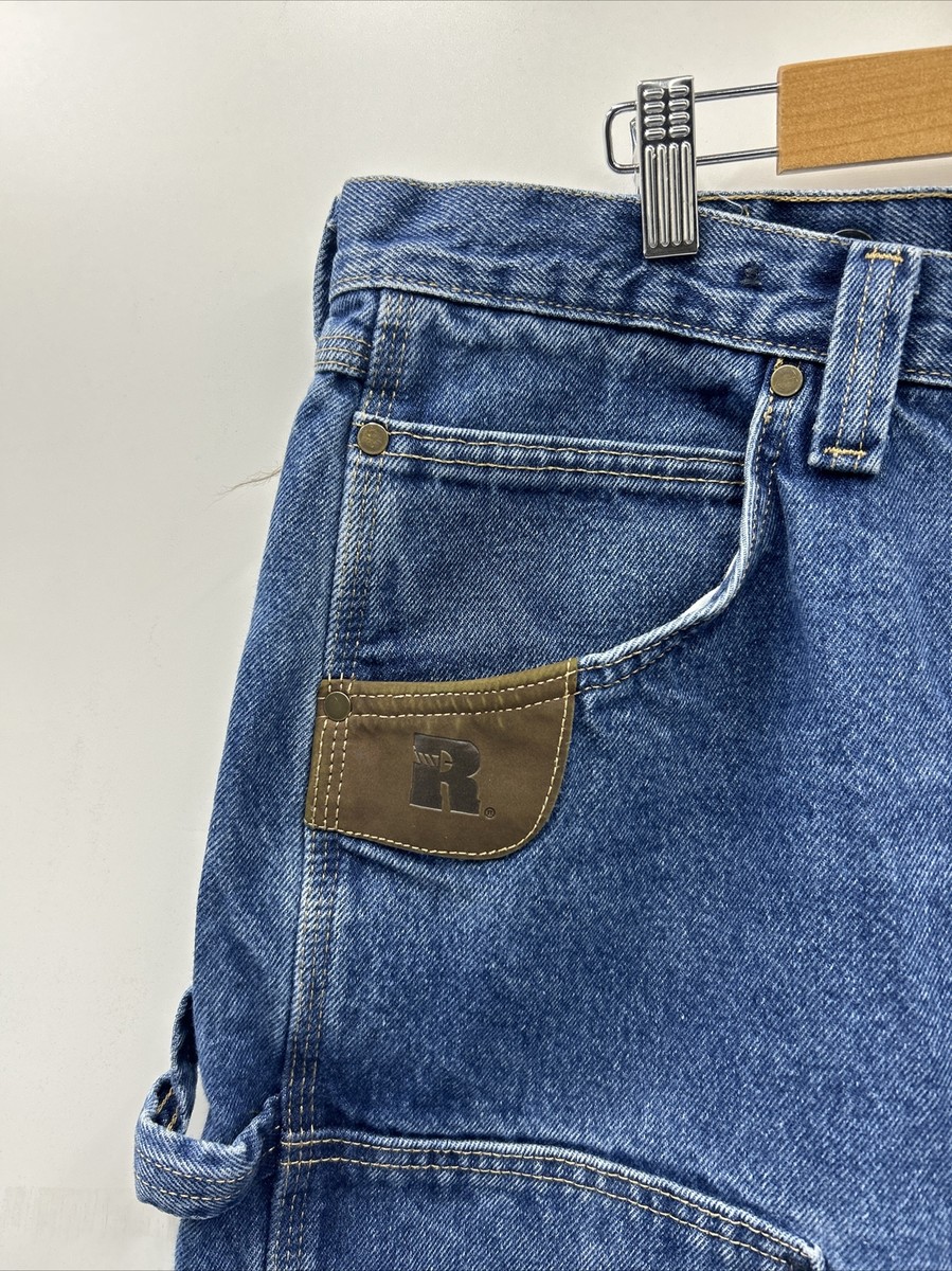 Wrangler Riggs Double Knee Blue Jeans Workwear Men's 38x36 - Main Image