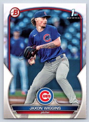 JAXON WIGGINS  CUBS RC 1st card   2023 BOWMAN DRAFT #BD-50