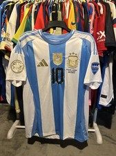 Collectible Messi Argentina Badges Copa America 2024 Home Jersey Size Xtra Large
