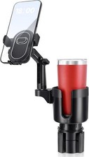 2-in-1 Cup Holder Cell HolderAdjustable 360 Rotation Universal Holder Fits 4...