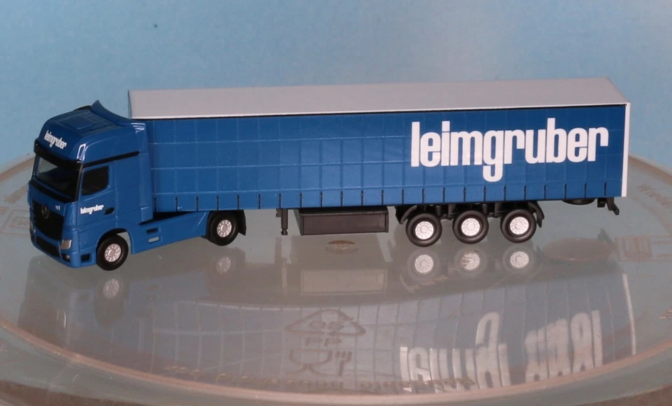 Herpa 066785, Spur N, MB Actros Gardinenplanen Sattelzug Leimgruber - Bild 3 von 4