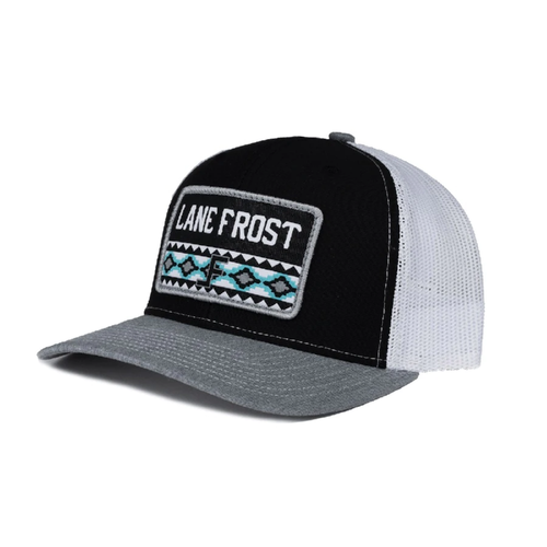 LANE FROST BLACK WHITE AZTEC PRINT 