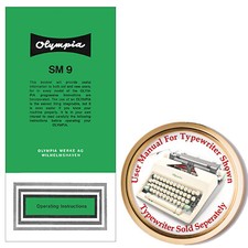 Olympia SM9 Typewriter User Instruction Owner's Manual Guide Directions Sixties thumbnail